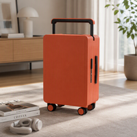 Ensemble de bagages de luxe grande capacité en polycarbonate rigide avec doublure en polyester, roulettes de voyage et poignée télescopique large pour bagage à main à roulettes pivotantes