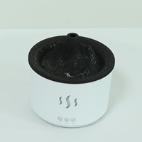 Humidificateur d'aromathérapie en forme de volcan 3D humidificateur d'aromathérapie à flamme avec anneau crachant d'huile essentielle pour un usage domestique