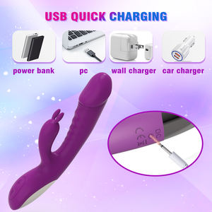 Großhandel Erwachsene Frau Lesben Teleskop Heizung Sexy Spielzeug Silikon Massage G-Punkt Dildo Zunge G-Punkt Kaninchen <span class=keywords><strong>Vibrator</strong></span> für Frauen - Product Image 4