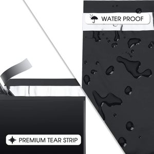 Sacs d'expédition Huamaohengchun, enveloppes, pochettes postales avec adhésif auto-adhésif, imperméables et résistantes aux déchirures, noirs - Product Image 3