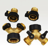 Kit de 4 pièces Nalisha GV-8939 – Vanne à boisseau sphérique bidirectionnelle style eau, raccords de tuyau manuels, ruban PTFE, personnalisable OEM, taille de port 3/4''