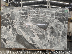 Marbre gris élégant importé d'Italie |   Carrelage de sol poli et émaillé imperméable, décoration haut de gamme pour les murs et les sols de la cuisine et de la salle à manger - Product Image 3