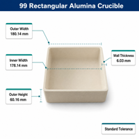 Plateau en céramique d'alumine de haute pureté 99 % Al2O3, réfractaire pour four de frittage, résistant aux chocs thermiques, usage industriel