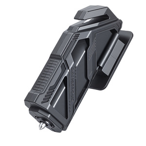 Outil d'évacuation de voiture en acier au carbone, brise-vitre avec coupe-ceinture de sécurité, marteau de sécurité d'urgence compact et portable noir - Product Image 2