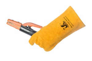 Gants <span class=keywords><strong>de</strong></span> soudage OEM, gants en cuir industriels <span class=keywords><strong>de</strong></span> 14/16 pouces, gants en cuir pour soudeurs à double couche, gants en cuir <span class=keywords><strong>de</strong></span> vachette isolants thermiquement - Product Image 6