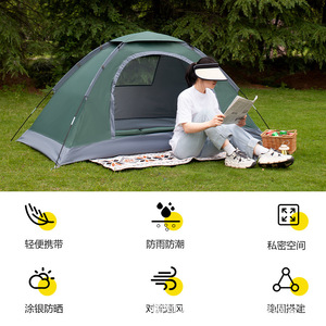 เต็นท์กลางแจ้ง Firefly แบบชั้นเดียว สำหรับ 1-2 คน กางอัตโนมัติรวดเร็ว เหมาะสำหรับตั้งแคมป์พักผ่อนในสวน - Product Image 4