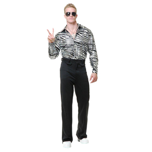Men Retro Disco Costume <strong>70s</strong> Style Shiny Pants <strong>Outfit</strong> for Dance Party Stage Show Night Event and Festival Performance - Product Image 3