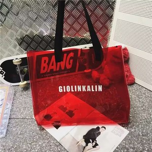 Venta al por mayor de gran capacidad con logotipo láser de PVC viaje compras trabajo mujeres monederos bolso con cremallera pequeño neón <span class=keywords><strong>playa</strong></span> estadio bolso transparente - Product Image 2