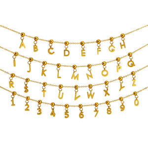 Anti-aanslag 316L 18k roestvrijstalen luxe op maat gemaakte armband letterbedel voor het maken van sieraden groothandel - Product Image 5