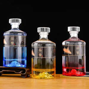 Wholesale Empty Whiskey Brandy Gin <strong>Vodka</strong> 500ml Wine Glass 750ml Bottles - Product Image 3