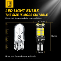 RGB Multicolor foco bombillo T10 158 45SMD led luces LED T10 para automotivo