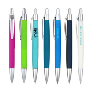 Mega Hot Sale DX LY7165 Custom Logo Ballpoint <strong>Pen</strong> Plastic Rubber Click Hotel Use <strong>Multiple</strong> <strong>Colors</strong> 1.0mm Writing Width 50pcs/Box - Product Image 1