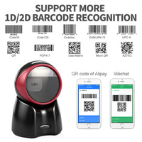 Escáner de Código de Barras de Escritorio Manos Libres YUANAIDC, Lector de Códigos QR 1D 2D con Sensor Automático, Cable USB para Caja Registradora y Punto de Venta