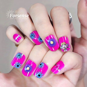 <span class=keywords><strong>Faux</strong></span> ongles artificiels colorés mignons pour filles, peints à la main, vente en gros de styliste 24 <span class=keywords><strong>faux</strong></span> ongles autocollants - Product Image 4