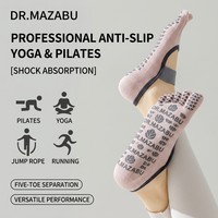 Chaussettes de yoga et de Pilates à cinq doigts, antidérapantes, respirantes, 85 % coton, avec sangle croisée, pour studio professionnel, vente en gros, prêtes à l'expédition, 100 paires