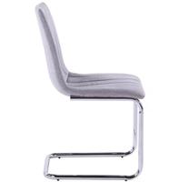 Échantillon gratuit Fibre Knockerback Breuer Éléphant Wite Meilleur Prix Peau de Vache Moderne Royaume-Uni Pas Cher En Acier Inoxydable Pu Salle À Manger Chaise Dans Sa