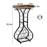 Casier à vin autoportant plancher Mini Bar Table porte-vin support armoire à liqueur 14 bouteilles sol stockage de vin pour cuisine salle à manger