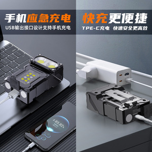 ไฟฉายคอบ ดูอัล ไลท์ ซอร์ส 12W อลูมิเนียมอัลลอยด์แบบชาร์จไฟได้สำหรับใช้งานกลางแจ้งพร้อมจอแสดงผลดิจิตอลและคลิปแม่เหล็ก - Product Image 3