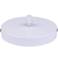 Roseta de Techo Redonda de Metal Blanco Vintage de 20*100mm con Soporte Lateral para Lámpara Colgante