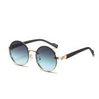 Lunettes de soleil circulaires au design cool pour hommes et femmes, style steampunk, verres dégradés classiques, charnière en métal, lunettes de soleil en PC