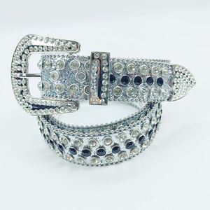 Diseñador nueva llegada Real Corona hebilla cuero rhinestone cinturón <span class=keywords><strong>de</strong></span> lujo punk tachonado púrpura diamante <span class=keywords><strong>cinturones</strong></span> para Mujeres Hombres - Product Image 4