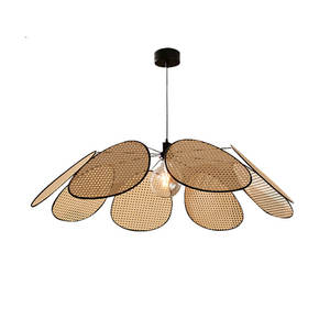 Lámpara de Mimbre Tejida de Estilo Wabi-Sabi para Bar o Restaurante Retro, Decoración Personalizada y Zen para Casa de Huéspedes o Salón de Té Chino - Product Image 5