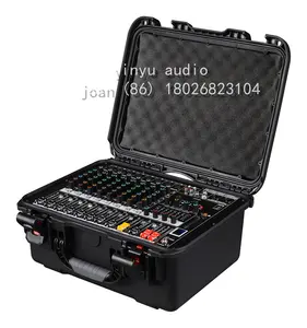 box-type 8 channel professional mixing console with 350w power amplifier mixer pb8