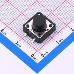 TS016-TBW1FH8.0 Tactile Switch Through hole-4P,12x12mm Switch Single Pole Single Throw Round Button 2.5N Vertical Mount - Product Image 1