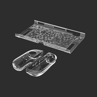 Étui 3-en-1 transparent en TPU et PC avec motif diamant, compatible avec la station d'accueil, antidérapant et améliorant l'adhérence pour accessoires de jeu Nintendo Switch 2