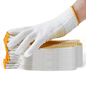 Guanti <span class=keywords><strong>da</strong></span> Lavoro in Cotone PVC di Alta Qualità con Pois, Rinforzati per Protezione e Giardinaggio, Antiscivolo con Polsino <span class=keywords><strong>Elastico</strong></span> - Product Image 2