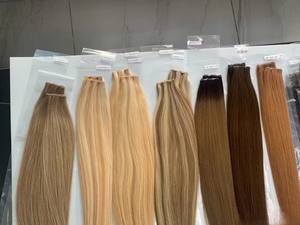 Extensiones de Cabello Humano Ruso Sin Costuras, Invisibles, Finas, Super Double Drawn, Virgen Remy, Color Rubio Balayage para Salón - Product Image 6