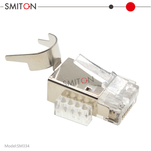 用于计算机路由器的高性能Cat8 RJ45 8P8C模块化插头屏蔽8P8C连接器STP FTP网络电缆适配器 - Product Image 6