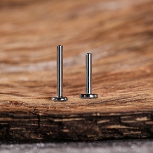 Giometal ASTM F136 Titanio Gioielli per Piercing Basic Senza Filettatura per Trago, Helix, Conch, Labret Post - Product Image 4