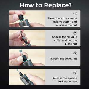 Kit de herramientas rotatorias inalámbricas Creality S146, 3,7 V, 6 velocidades, carga USB para acabado de impresión 3D - Product Image 6