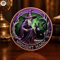 Pièce de monnaie en cuivre pur 999 de 1 once, imprimée en couleur 2D, objet de collection fantastique, pièce commémorative, Magie de minuit