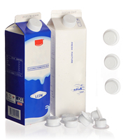 Emballage de boissons Jus Lait Carton à toit en forme de gable Helicap Carton de boisson aseptique en briques