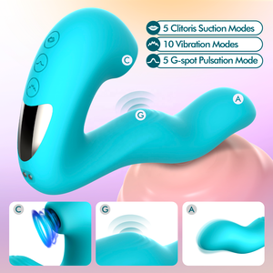 Многофункциональный вибратор для точки G с функциями всасывания, постукивания и вибрации, секс-игрушка для женщин - Product Image 3