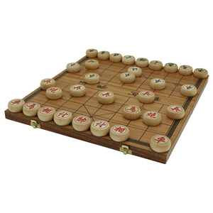 Juego de Ajedrez Chino Plegable de Madera <span class=keywords><strong>Xiangqi</strong></span> con Tablero de Ajedrez Plegable, Juego de Estrategia para Adultos y Niños - Product Image 4