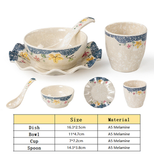 Bộ Đồ Ăn Tối Melamine 4 Món Chất Lượng Cao Bộ Đồ Ăn Lẩu Khách Sạn Restarunt Bộ Đồ Ăn Tối Đơn - Product Image 6