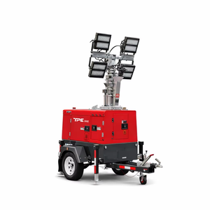 Tour d'éclairage TPE-R6P 403D 11G TPE UL134C 6KW 9m avec mât hydraulique galvanisé et 4 projecteurs LED 500W sur remorque TPE-R6P Système d'alimentation Po - Product Image 1