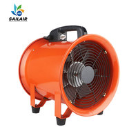 Ventilateur axial industriel électrique à lame en fonte 220V/380V, portable, avec conduit flexible
