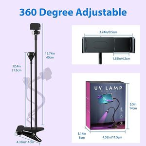 Quick Dry 5W LED Nail <b>Lamp</b> Professional UV <b>Lamp</b> with Phone Holder Home & Salon Use Customizable Logo ABS Material - Product Image 6