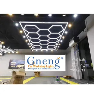 Professional Auto Wash Workshop Led Lighting Supermarket Workshop Inspection Hexagonal Light