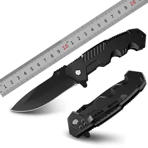 2024 سكين مطوي شخصي الأعلى مبيعاً أفضل هدية في الهواء الطلق للتخييم والصيد والنجاة سكين جيب سكين نحت شعار مخصص