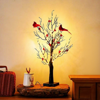 Grenzüberschreitende neue LED-Weihnachtsbaum-Beleuchtung aus Kunststoff, 60 cm, warmweiß, batterie- und USB-betrieben