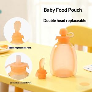 Bolsa Reutilizable de Silicona para Almacenar Alimentos para Bebés, Libre de BPA, Bolsa para Congelar <span class=keywords><strong>Leche</strong></span> <span class=keywords><strong>Materna</strong></span>, para Puré de Frutas, Jugos, Alimentación Infantil - Product Image 5