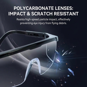 Professional High Impact Resistant Safety Goggles Anti-Fog Anti-Scratch PC Lens Protective Eyewear with <b>Adjustable</b> Temple - Product Image 5