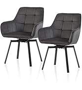 Ensemble <span class=keywords><strong>de</strong></span> <span class=keywords><strong>chaises</strong></span> <span class=keywords><strong>de</strong></span> salle à manger pivotantes à 360 ° Chaise <span class=keywords><strong>de</strong></span> cuisine scandinave à <span class=keywords><strong>6</strong></span> places avec siège rembourré <span class=keywords><strong>en</strong></span> velours Pied <span class=keywords><strong>en</strong></span> métal noir pour mobilier d'intérieur - Product Image 3