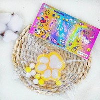 Jouet Squishy Patte de Chat Floquée en Silicone Doux, Peluche Anti-Stress, Jouet Sensoriel Fidget pour Enfants et Adultes