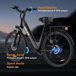 จักรยานไฟฟ้า EU Stock Urlife E26 รุ่น City Bike 36V 13Ah ขนาด 26*1.95 นิ้ว จอ LCD แบบถอดได้ 7 สปีด สำหรับผู้ใหญ่ 250W 25 กม./ชม. จักรยานไฟฟ้าสำหรับเดินทาง - Product Image 2